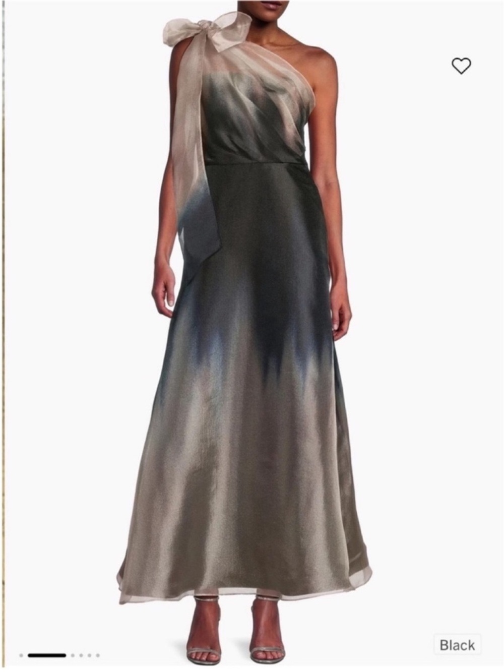 ✨NEW✨ Kay Unger Victoria Ombré One Shoulder Satin Gown Dress